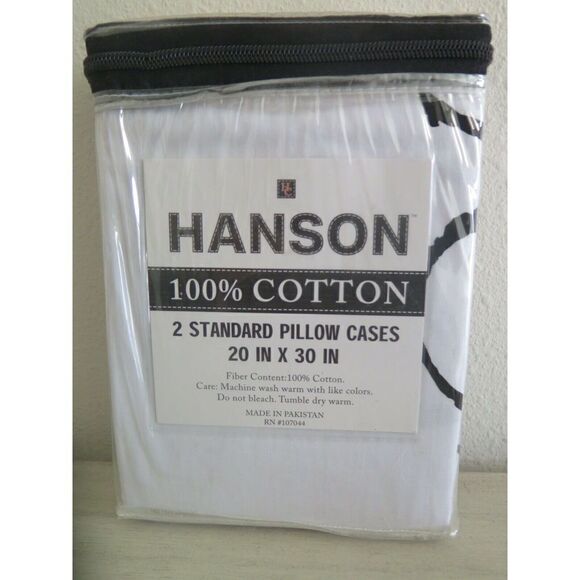 Hanson "King & Queen Crowns", 2 Standard Cotton Pillowcases - Picture 2 of 3